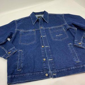 Men's Sean John Med Blue Sandblast Denim Jacket
